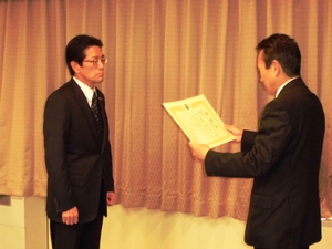 平成30年1月16日<br />
浜松市役所にて表彰式
