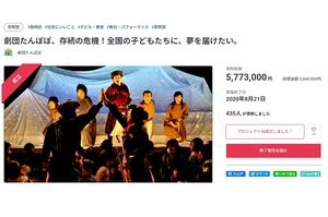 クラウドファンディングも募り、多くの方が劇団たんぽぽ様を応援しております。