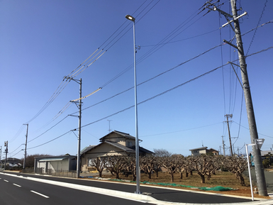 沢上灰の木原線道路照明灯設置工事