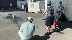 消火器の実践訓練