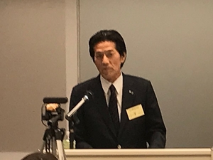 講演のテーマは「松川一家 大家族経営」