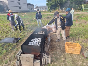 焼き芋の様子